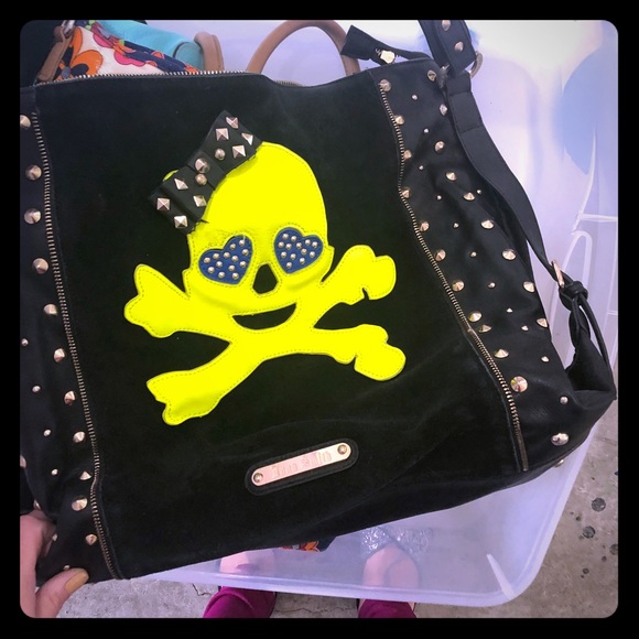 Bright and awesome neon skull tote - Picture 1 of 1